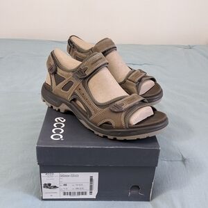 Men's Ecco Off-Road Yucatan Leather Sandals Sage Size EU 45 US 11-11.5